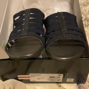 Navy Strappy Sandals